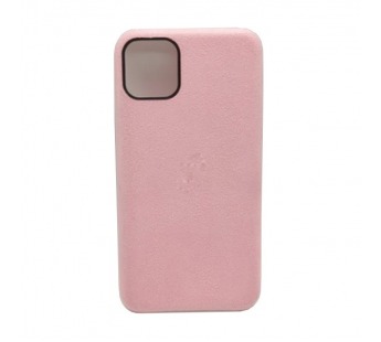 Чехол iPhone 11 Pro Max Alcantara Case в упаковке Розовый#403638