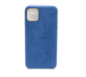Чехол iPhone 11 Pro Max Alcantara Case в упаковке Синий#403640