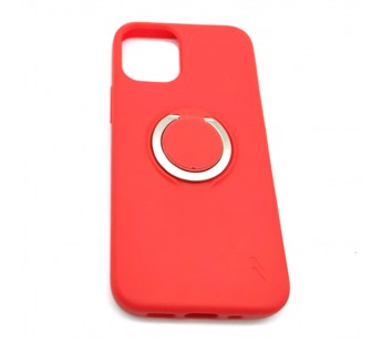 Чехол iPhone 12 Mini (5.4) Силикон Soft Touch Ring держатель Красный#1647769
