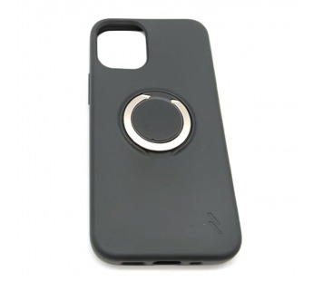Чехол iPhone 12 Mini (5.4) Силикон Soft Touch Ring держатель Черный#1647816