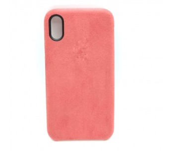 Чехол iPhone X/XS Alcantara Case в упаковке Красная Ягода#403644