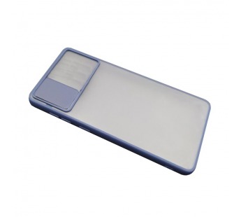 Чехол iPhone X/XS Матовый Slide Camera Синий#1726456