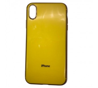 Чехол iPhone X/XS Силикон Кейс Глянцевый Желтый#1772989