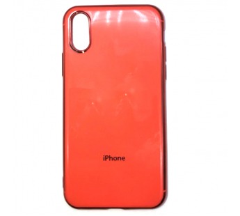 Чехол iPhone X/XS Силикон Кейс Глянцевый Оранжевый#1773004