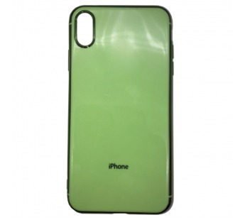 Чехол iPhone X/XS Силикон Кейс Глянцевый Салатовый#1773007