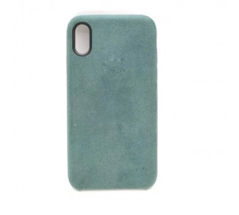 Чехол iPhone XR Alcantara Case в упаковке Зеленый#403244
