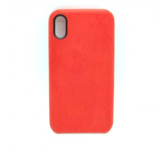 Чехол iPhone XR Alcantara Case в упаковке Красный#403593