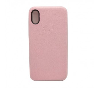 Чехол iPhone XR Alcantara Case в упаковке Розовый#403595