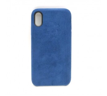 Чехол iPhone XR Alcantara Case в упаковке Синий#403597