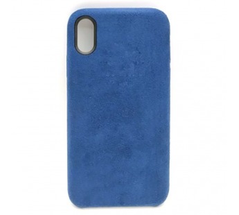 Чехол iPhone XR Alcantara Case в упаковке Синий#2034341