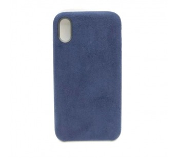 Чехол iPhone XR Alcantara Case в упаковке Темно-Синий#403601