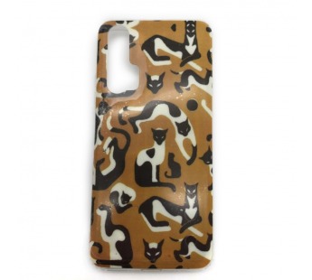 Чехол Honor 20 Pro Силикон Котики Желтый#2078972