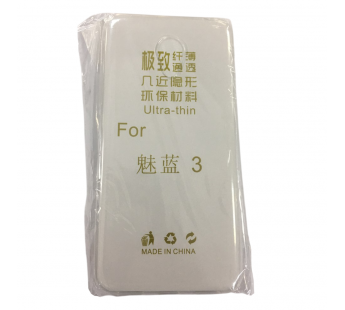 Чехол Meizu 3 силиконовый ультратонкий  (прозрачный)TPU#2134497