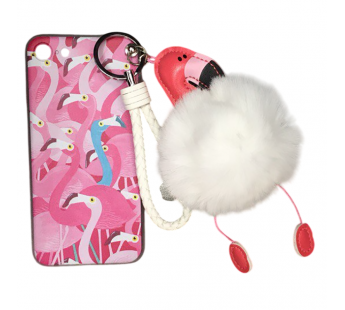 Чехол iPhone 7/8/SE (2020) три фламинго#2134487