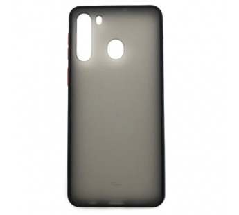 Чехол Samsung A21 (2020) Противоударный Матовый Черный#2103368