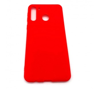 Чехол Samsung A21 (2020) Силикон Матовый Красный#1649413