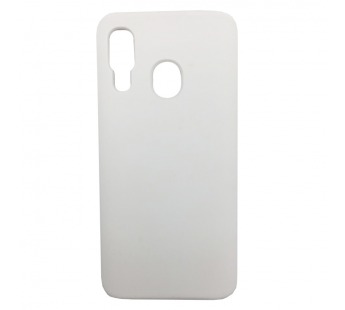 Чехол Samsung A40 Silicone Case №9 в упаковке Белый#955845