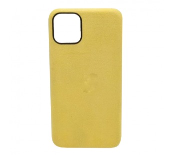 Чехол iPhone 11 Pro Alcantara Case в упаковке Желтый#404122