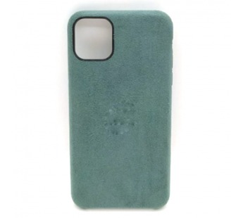 Чехол iPhone 11 Pro Alcantara Case в упаковке Зеленый#404121