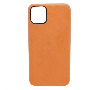 Чехол iPhone 11 Pro Alcantara Case в упаковке Оранжевый#404118