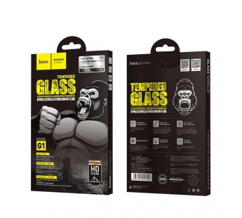 Защитное стекло Hoco G1 iPhone12 mini, ударопрочное, 3D, цвет черный#413920