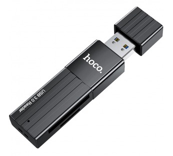 КартРидер Hoco HB20 2в1 (Micro SD/SD) USB3.0 черный#397000