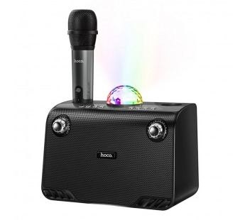 Колонка беспроводная Hoco BS41, (USB,FM,TF card,AUX, микрофон беспроводной) цвет черный#390539