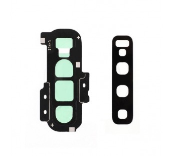 Стекло камеры для Samsung G975F Galaxy S10 Plus (черный) (комплект)#2009395