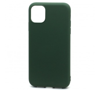 Чехол-накладка Silicone Case NEW ERA для Apple iPhone 11 темно зеленый#390292