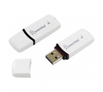 Флеш-накопитель USB 8GB Smart Buy Paean белый#693987