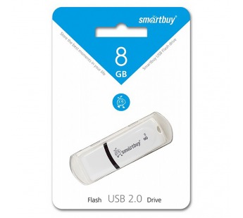 Флеш-накопитель USB 8GB Smart Buy Paean белый#693988