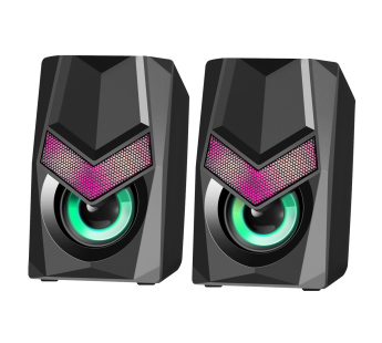 Акустическая 2.0 система Defender Solar 1 6Вт, подсветка, питание от USB#390471