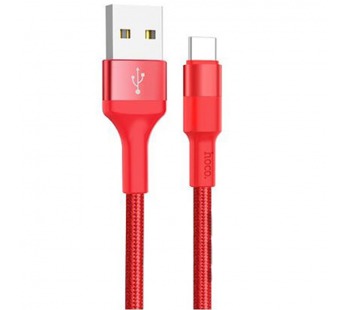 Кабель USB - Type-C Hoco X26 Xpress 1.0м 2.1A красный#391592