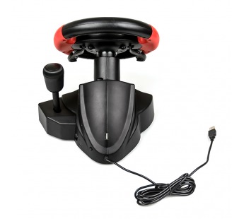 Игровой руль Dialog GW-225VR E-Racer - эф.вибрации, 2 педали+рычаг, PC USB/PS4&3/XB1&360/And#393462