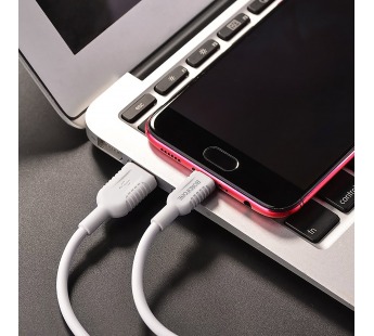 Кабель USB - micro USB BOROFONE BX33 4A (белый) 1м#1628918