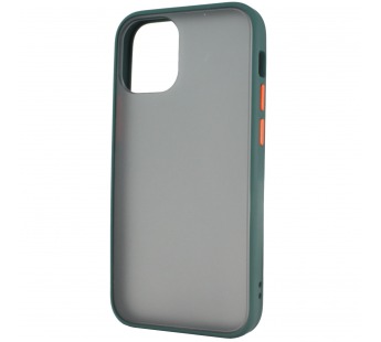 Чехол-накладка Shockproof для Apple iPhone 12 Mini зелено-оранжевый#395647