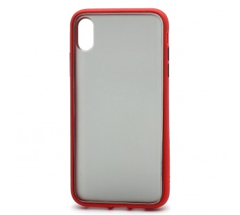Чехол-накладка Shockproof для Apple iPhone XS Max красно-черный#395278
