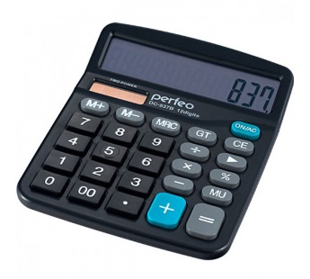 Калькулятор Perfeo PF_3286, бухгалтерский, 12-разр., GT, черный (DC-837B)#409295