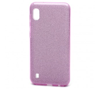 Чехол-накладка Fashion с блестками для Samsung Galaxy A01 фиолетовый#397718