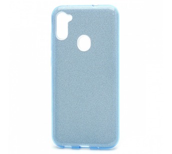 Чехол-накладка Fashion с блестками для Samsung Galaxy A11/M11 голубой#397701