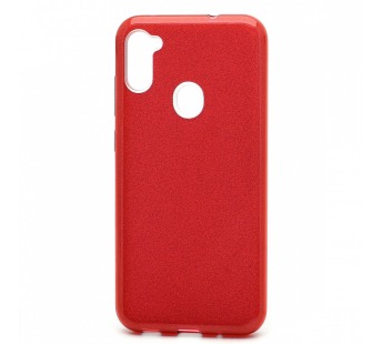 Чехол-накладка Fashion с блестками для Samsung Galaxy A11/M11 красный#397698