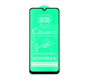 Защитное стекло-плёнка Samsung A40s/M30 (2019) Черное#2070360