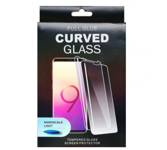 Защитное стекло Samsung Note 9 (Full Glue) с клеем и UV лампой (в упаковке) Прозрачное#1655418
