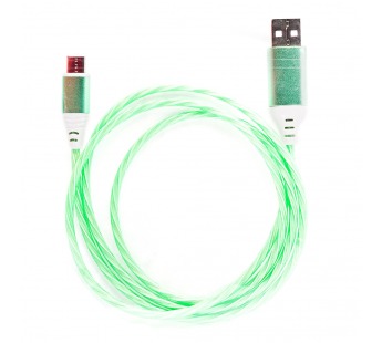 Кабель USB - Type-C - светящийся (green)#400190