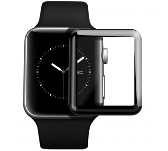 Защитное стекло "Полное покрытие" для Apple Watch/Watch 2/Watch 3 (42 мм) Черное#1760586