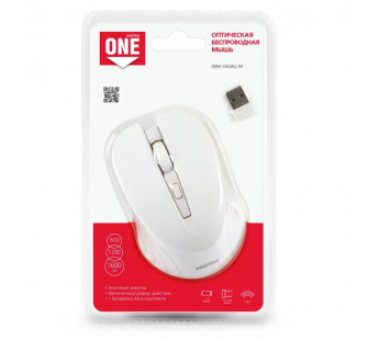 Мышь беспроводная Smart Buy ONE 340AG, белая (1/40)#1815850