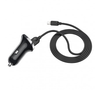 Адаптер автомобильный BOROFONE BZ15 + кабель Apple Lightning, цвет черный#1624128