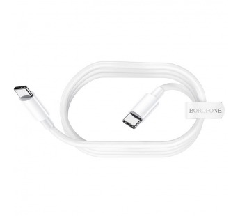 Кабель Type-C - Type-C BOROFONE BX44 5A, 100W, белый 1м#399766