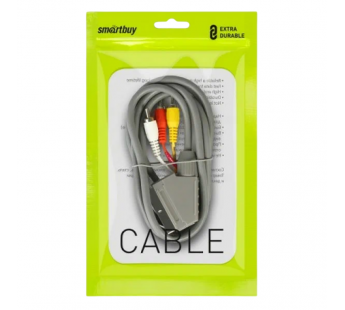                     Кабель SCАRT - RCА*3 (M) Smartbuy 1 м (в пакете)#2141920