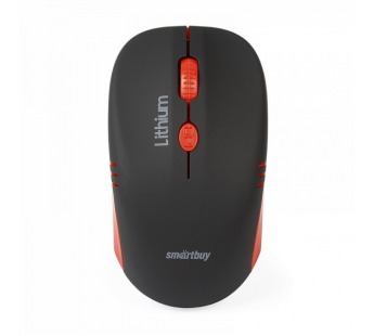                         Оптическая беспроводная мышь с зарядкой от USB Smartbuy 344 ONE черно-красная#2141394